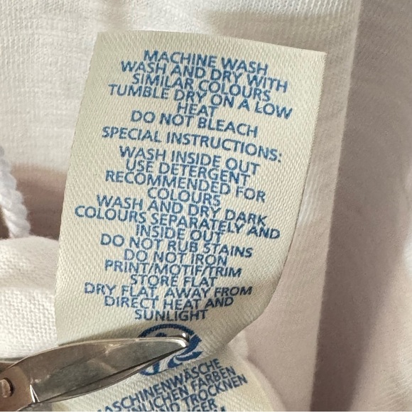 BODEN 100% Cotton White Knit Dress Tunic Beach Swim Cover Up Tassel Tie Size 18 - Picture 15 of 15